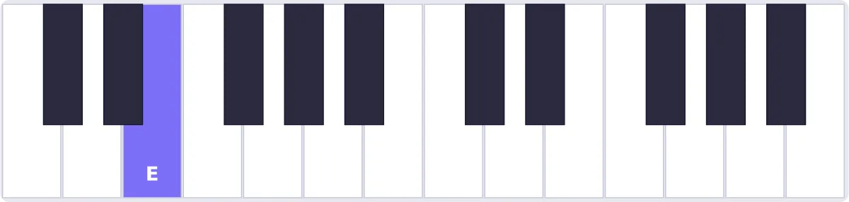 accord mi piano - accord E piano